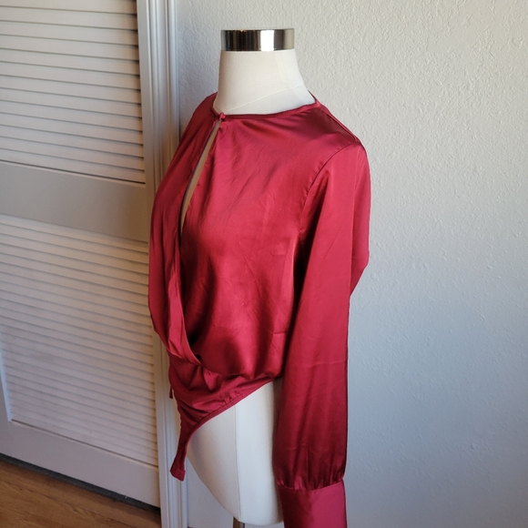 Windsor Red Satin Bodysuit - Picture 5 of 8
